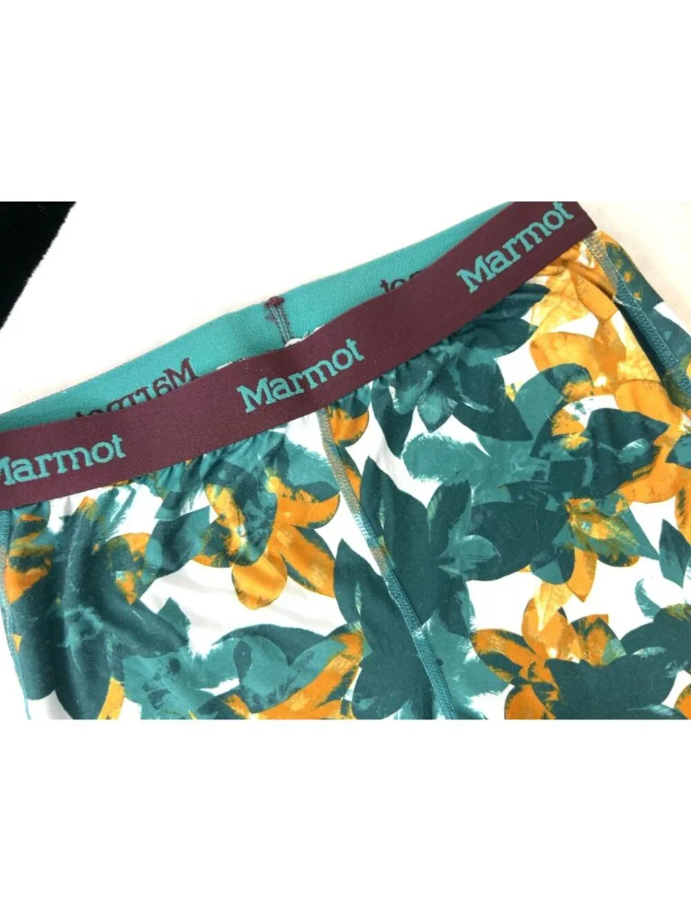 Marmot Midweight Meghan Tight Girl's Patina Green Camo Floral Base Layer Set M
